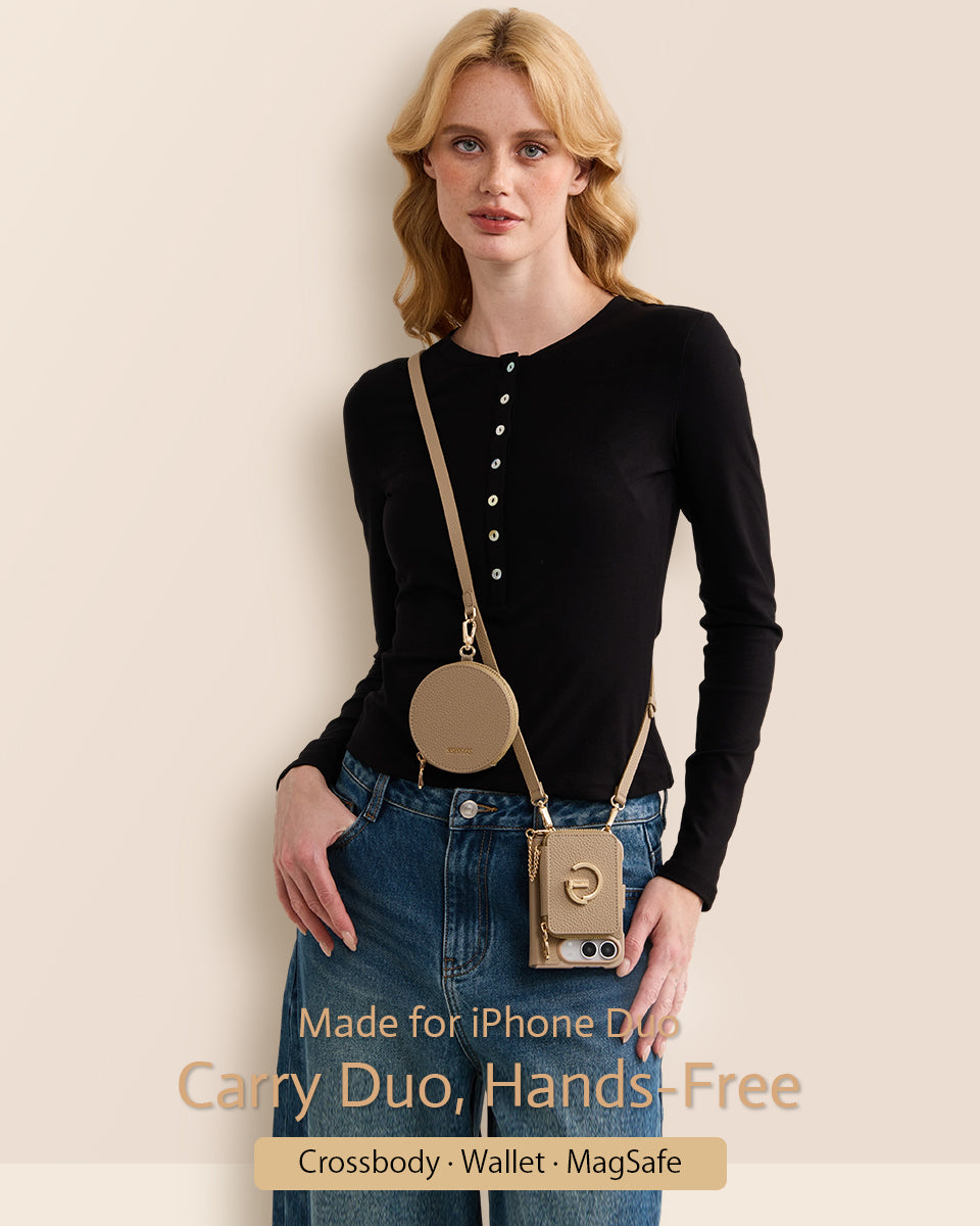 CUSTYPe iPhoneケース ショルダー　ポーチ付き Custype Crossbody Phone Case for iPhone & Samsung with wallet & strap