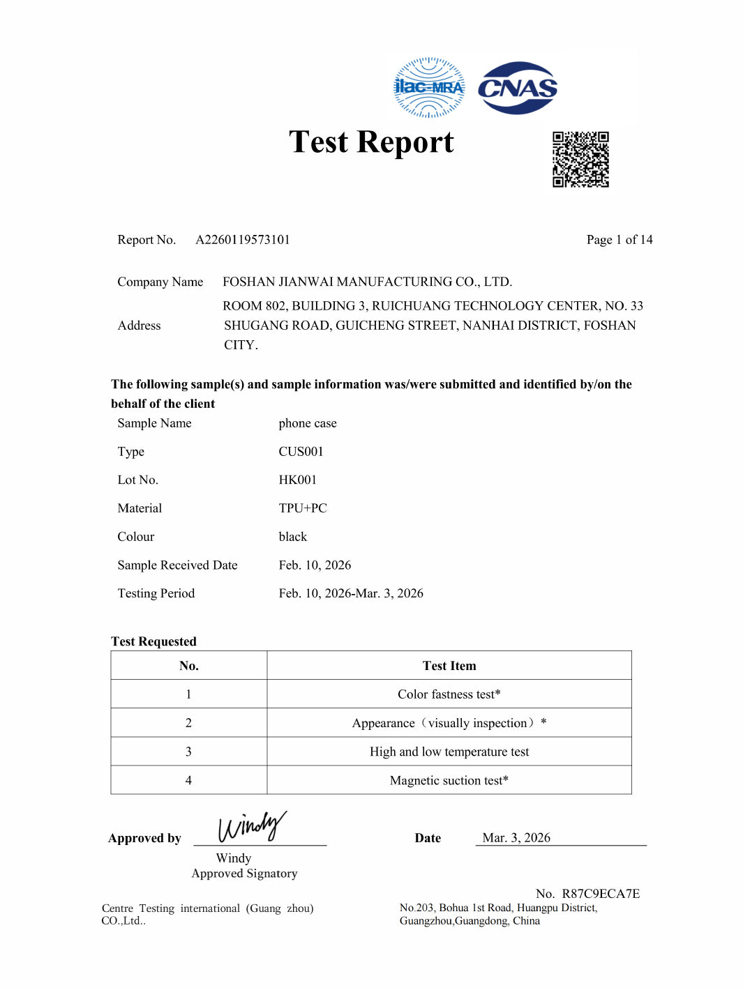 Innovation Verified by Professional Testing