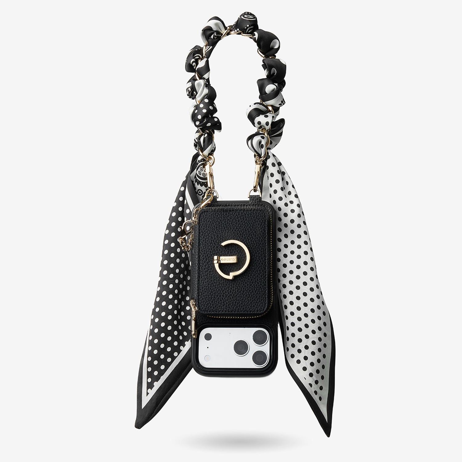 iPhone & Samsung用リストストラップまたはチェーン付き携帯ケース