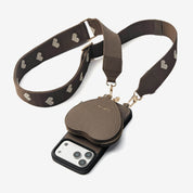 Morandi Grace Kit- Sling Phone Case with Magnetic Heart Pouch-Mobile Phone Cases-DETACHABLE WALLET & WIRELESS CHARGING
