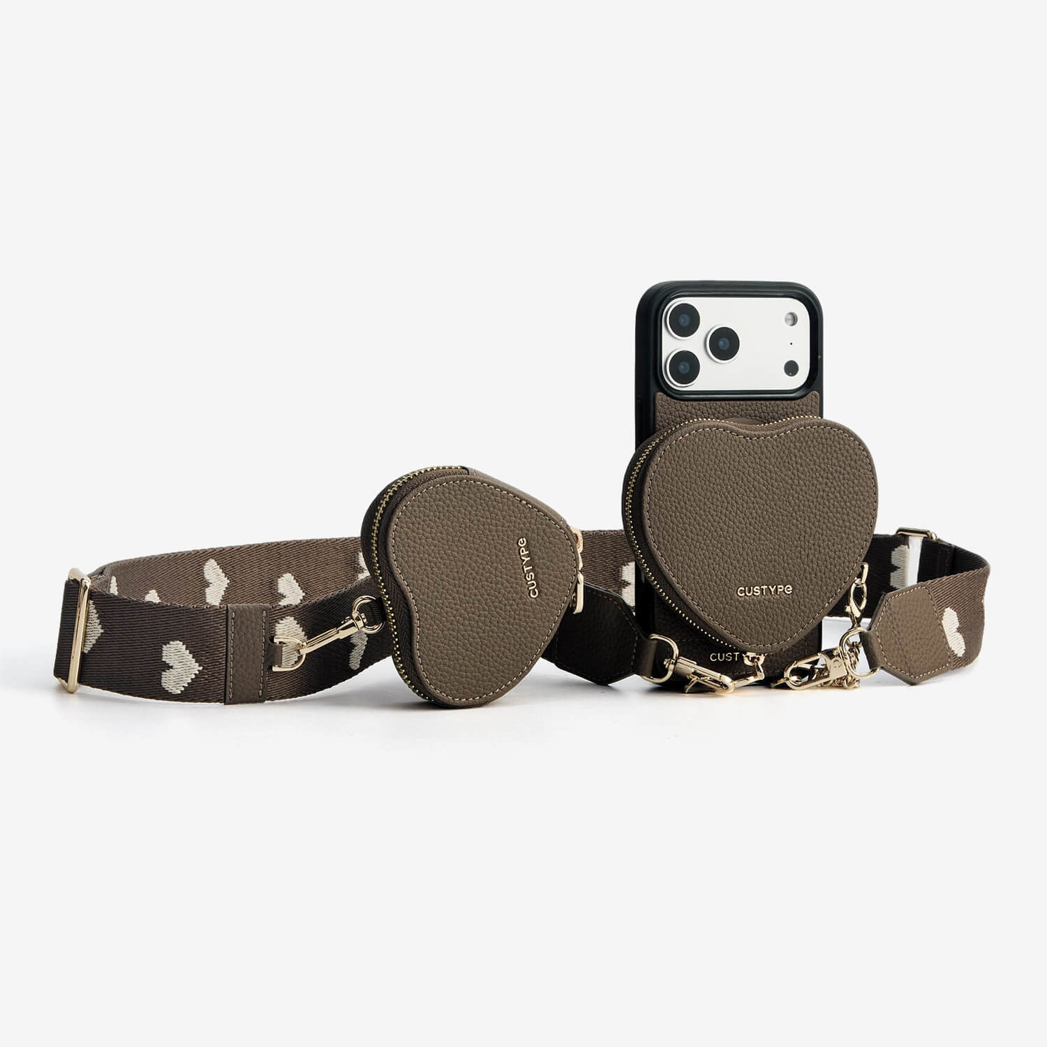 Morandi Grace Kit- Magnetic Phone Crossbody Case with Airpods Pouch-Mobile Phone Cases-DETACHABLE WALLET & PHONE POUCH