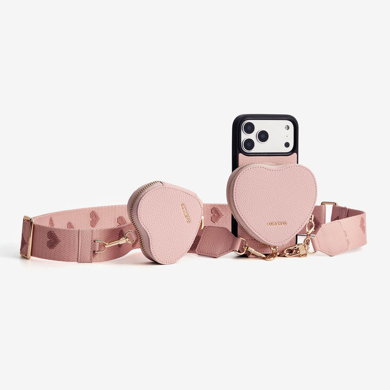 Morandi Grace Kit- Magnetic Phone Crossbody Case with Airpods Pouch-Mobile Phone Cases-DETACHABLE WALLET & PHONE POUCH