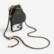 Allure Chain Series- iPhone Case with Heart Pouch & Chain Strap-Mobile Phone Cases-DETACHABLE WALLET & WIRELESS CHARGING