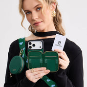 オリジナルデザインセット - マグネット式ウォレット＆ウェビングストラップ付きiPhoneケース