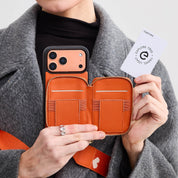 オリジナルデザインセット - マグネット式ウォレット＆ウェビングストラップ付きiPhoneケース