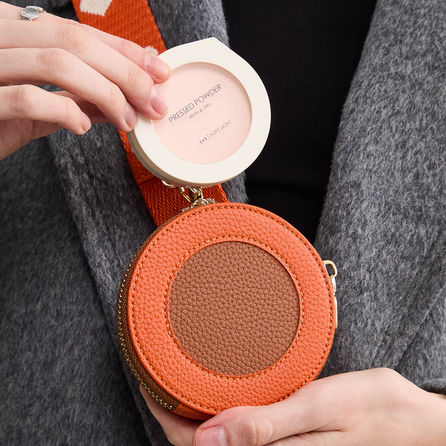 オリジナルデザインセット - マグネット式ウォレット＆ウェビングストラップ付きiPhoneケース