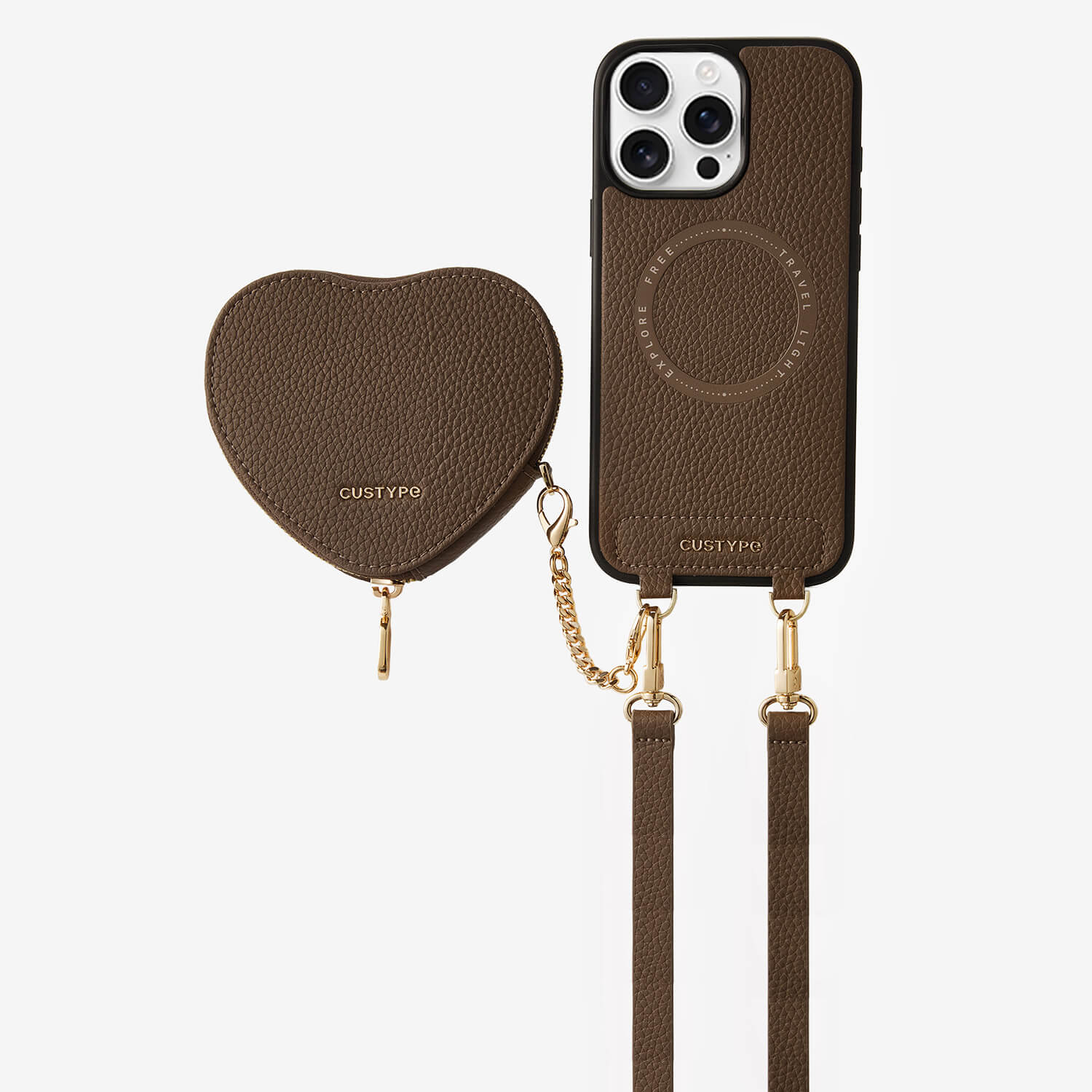 Custype iPhone 13 Pro Cases with Card Holder and Strap, Crossbody