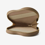 taupe heart shape pouch