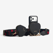 Heart Airpod Kit- iPhone Crossbody Case with Magnet & Airpods Pouch-Mobile Phone Cases-DETACHABLE WALLET & PHONE POUCH