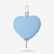 Heart Airpod Pouch with Zipper-AirPods case-Lychee Pattern Leather Mini Zip Pouch