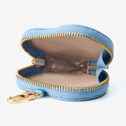 Heart Airpod Pouch with Zipper-AirPods case-Lychee Pattern Leather Mini Zip Pouch