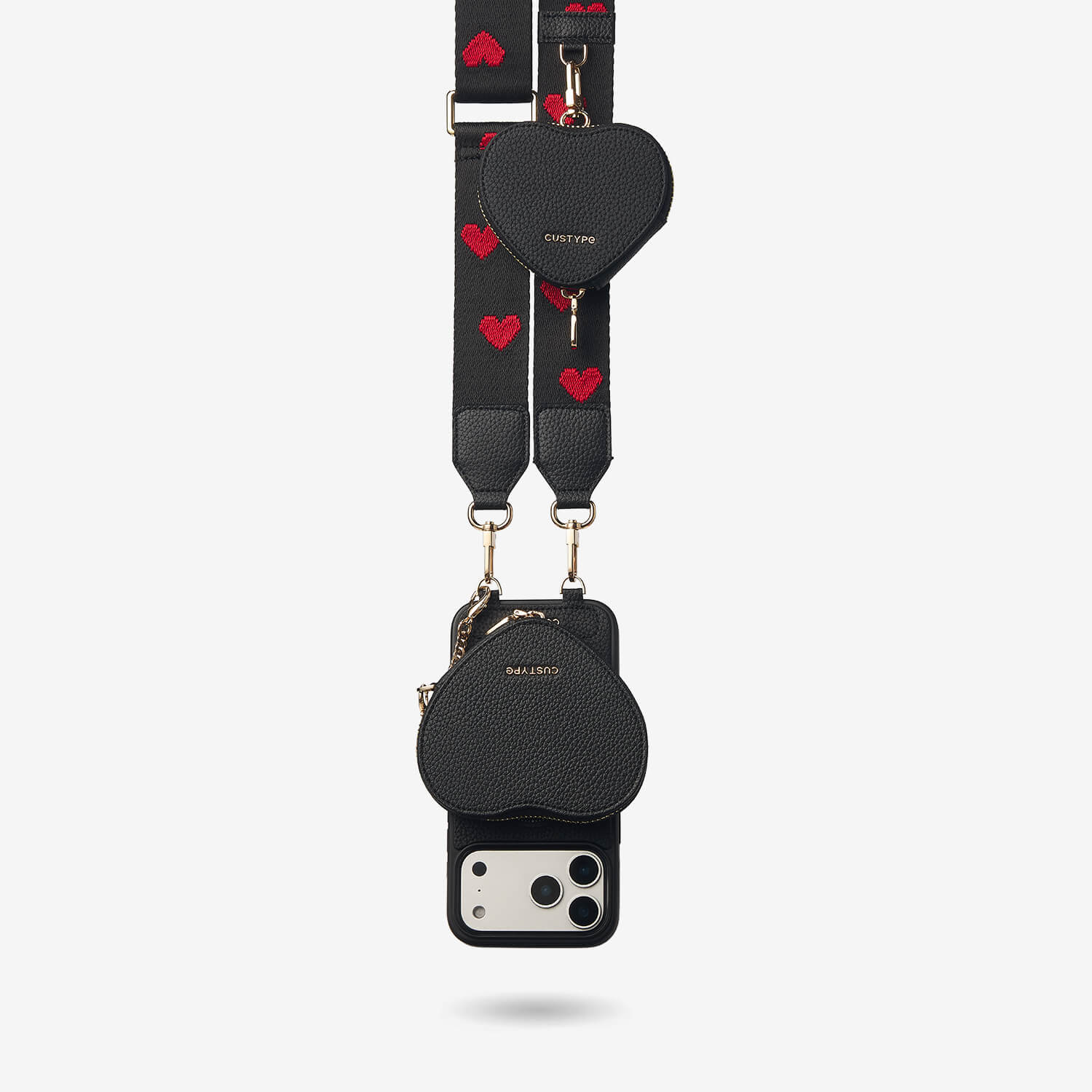 Heart Airpod Kit- iPhone Crossbody Case with Magnet & Airpods Pouch-Mobile Phone Cases-DETACHABLE WALLET & PHONE POUCH