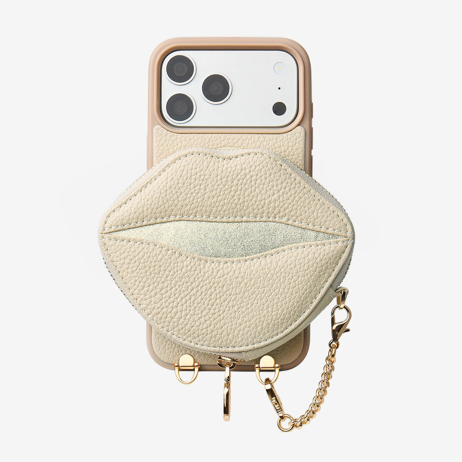 ルトリー・キス ― マグネット式リップポーチ付き iPhone クロスボディケース