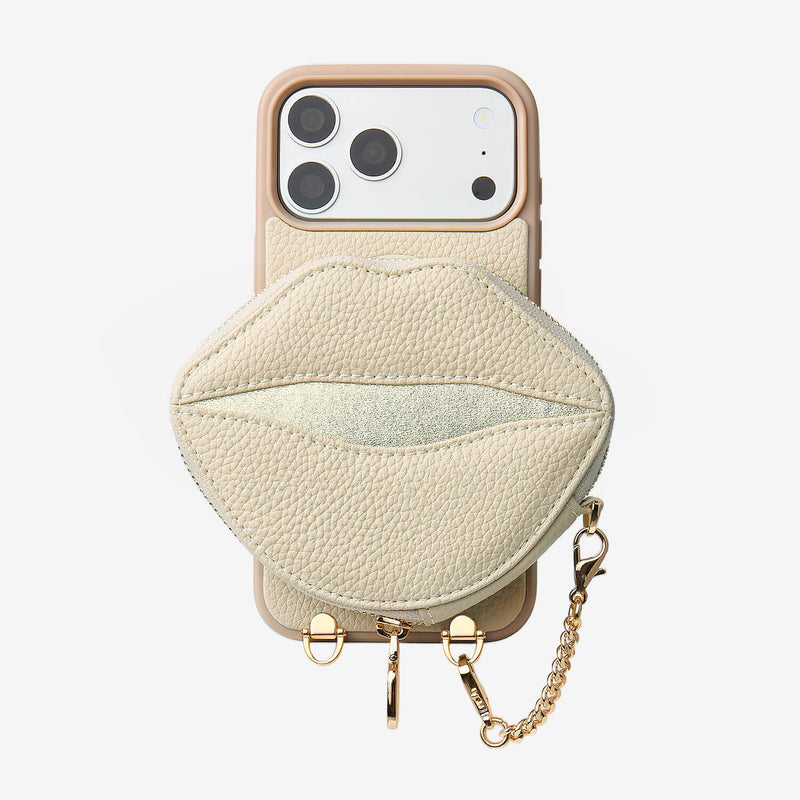 ルトリー・キス ― マグネット式リップポーチ付き iPhone クロスボディケース
