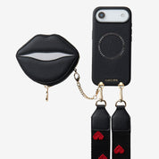 ルトリー・キス ― マグネット式リップポーチ付き iPhone クロスボディケース