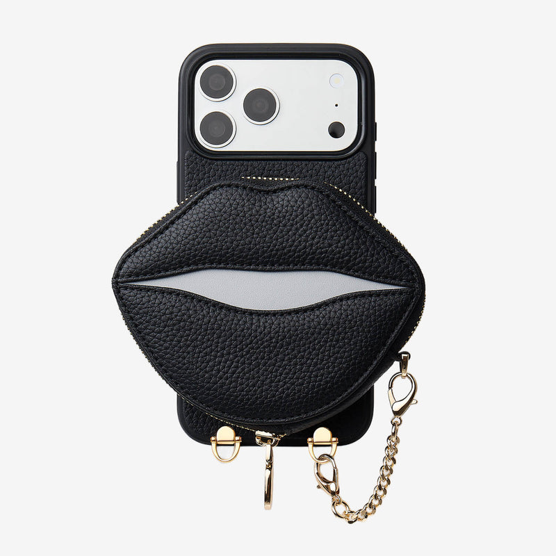 ルトリー・キス ― マグネット式リップポーチ付き iPhone クロスボディケース