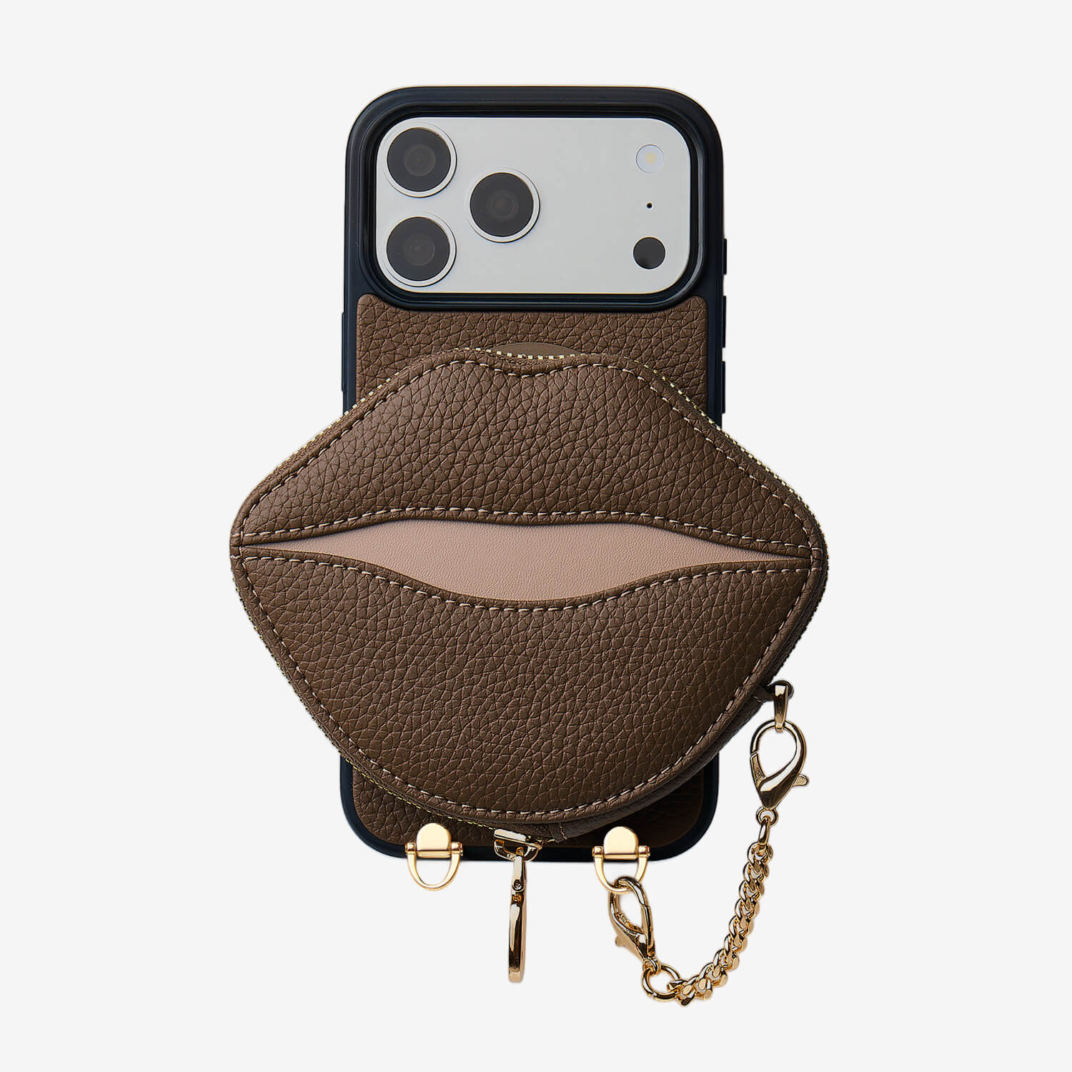 ルトリー・キス ― マグネット式リップポーチ付き iPhone クロスボディケース