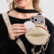 ルトリー・キス ― マグネット式リップポーチ付き iPhone クロスボディケース