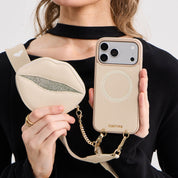 ルトリー・キス ― マグネット式リップポーチ付き iPhone クロスボディケース