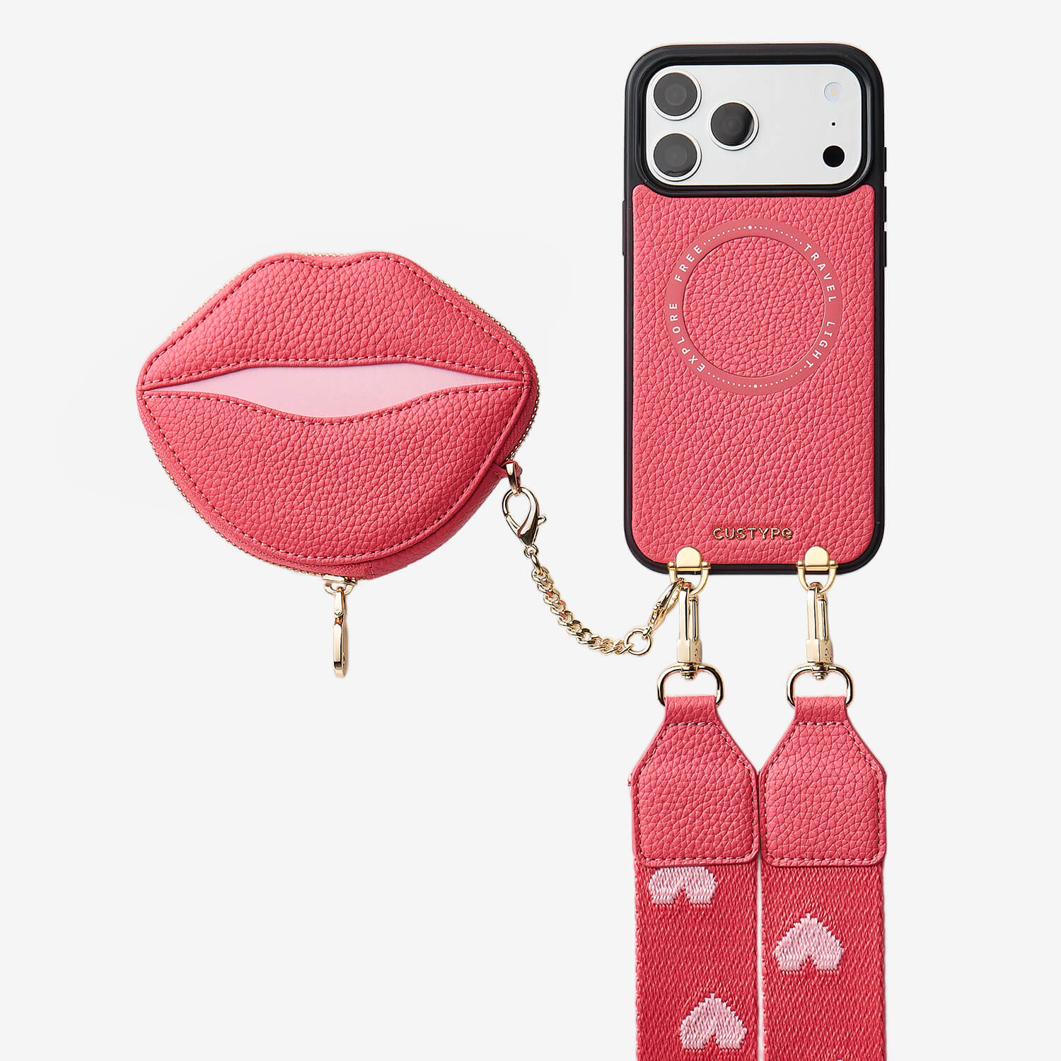 iPhone 17 Crossbody Case with Wallet & Wrist Strap- Custype