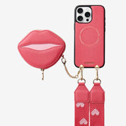 ルトリー・キス ― マグネット式リップポーチ付き iPhone クロスボディケース