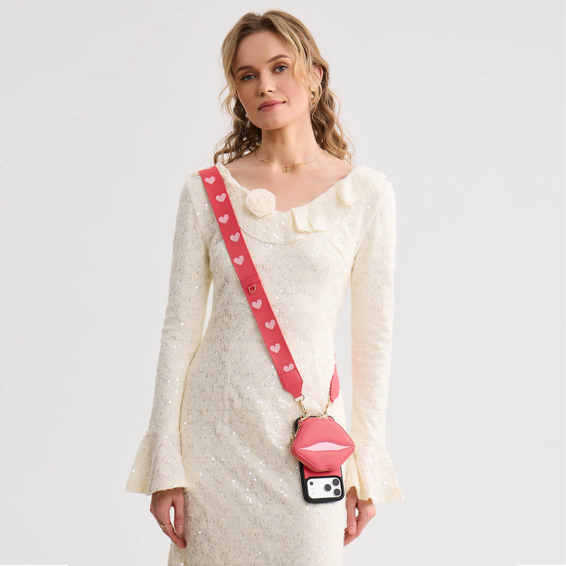 ルトリー・キス ― マグネット式リップポーチ付き iPhone クロスボディケース