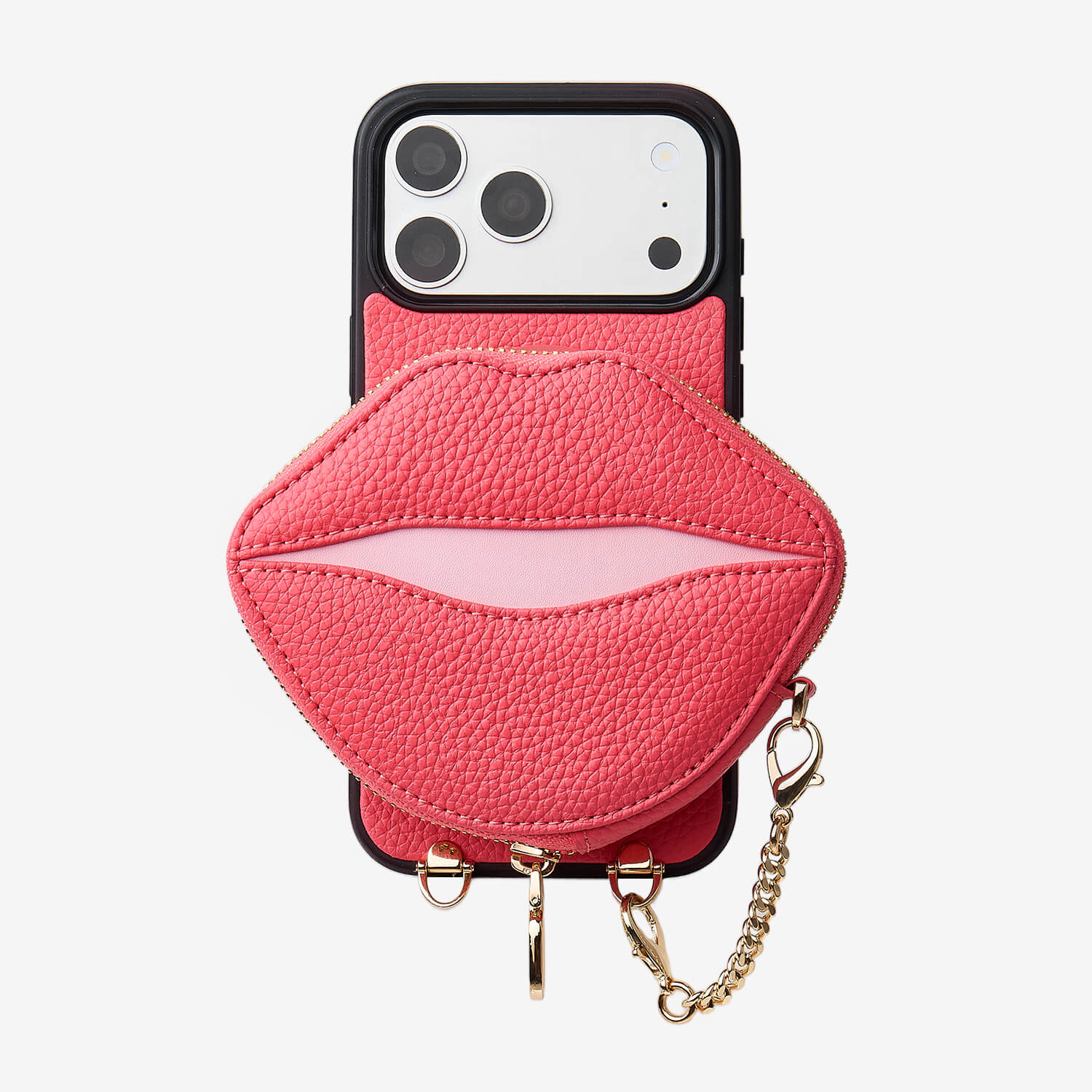 ルトリー・キス ― マグネット式リップポーチ付き iPhone クロスボディケース