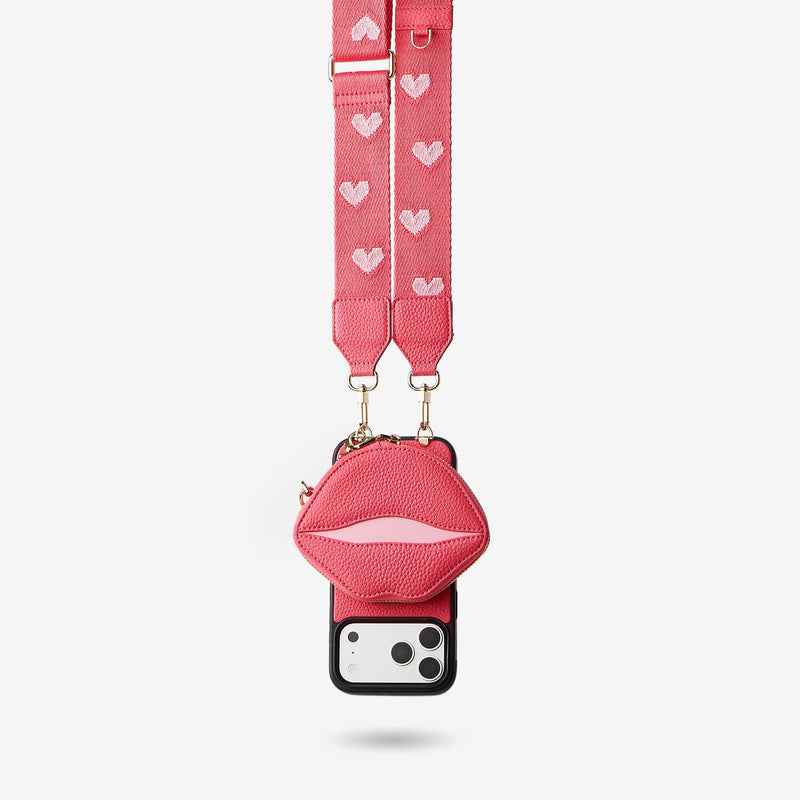 ルトリー・キス ― マグネット式リップポーチ付き iPhone クロスボディケース