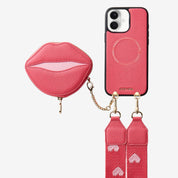 ルトリー・キス ― マグネット式リップポーチ付き iPhone クロスボディケース