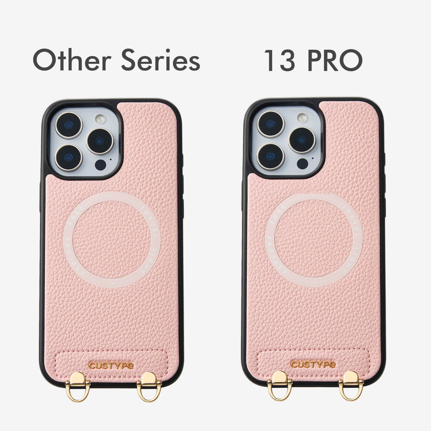 Custype iPhone 16 E用ハート型スマホケース：クロスボディ＆リスト