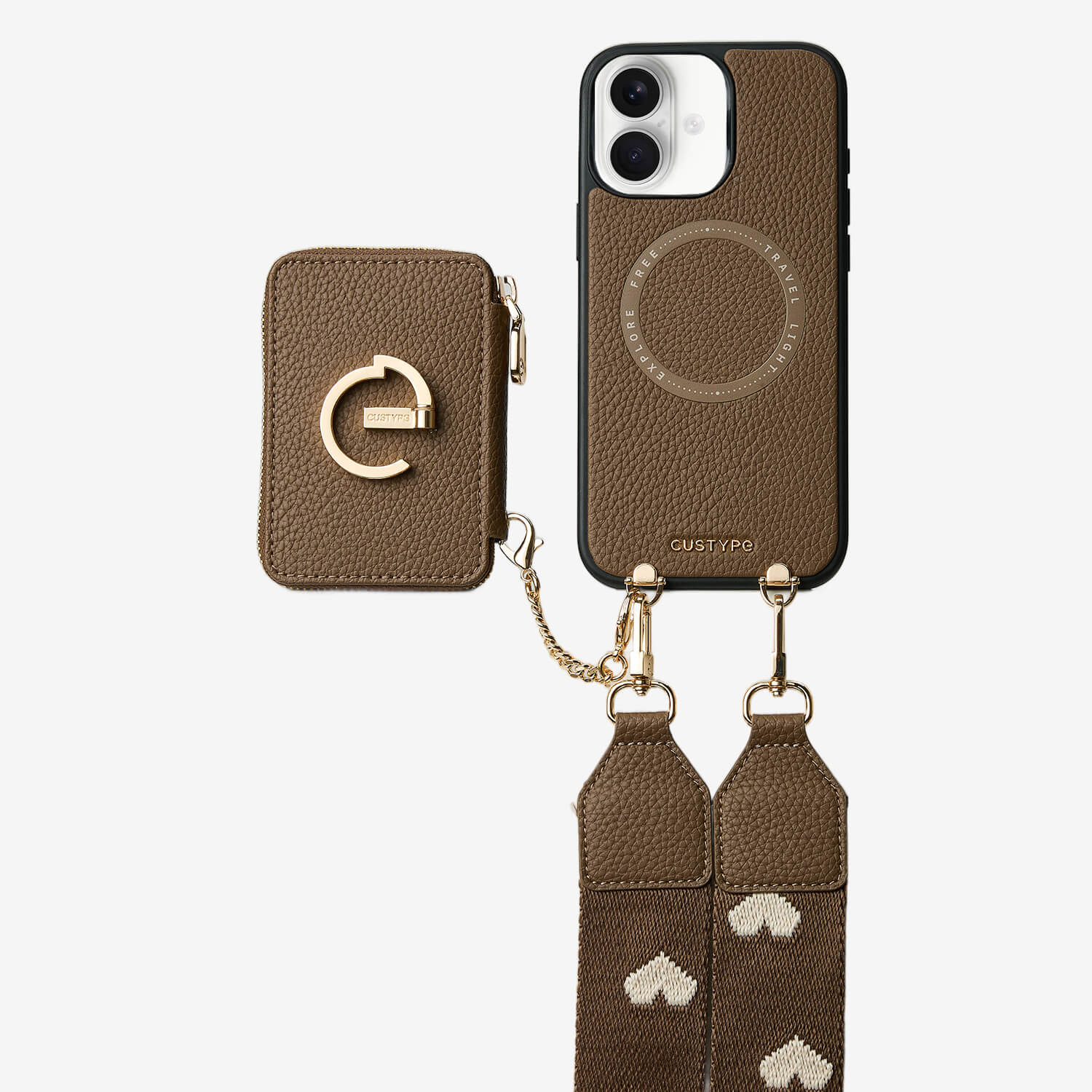 Leather iphone case crossbody