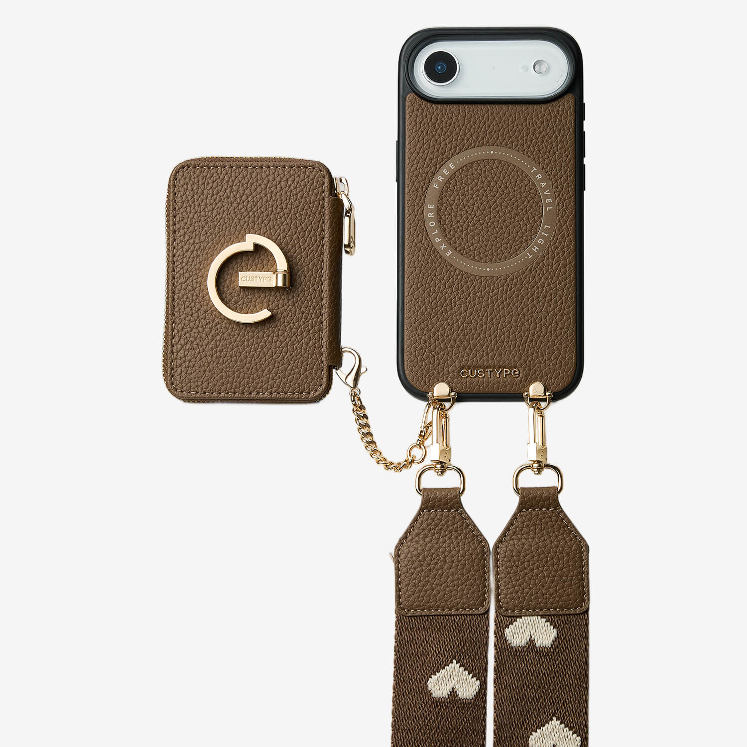 Leather iphone case crossbody iPhone 17 air case with strap