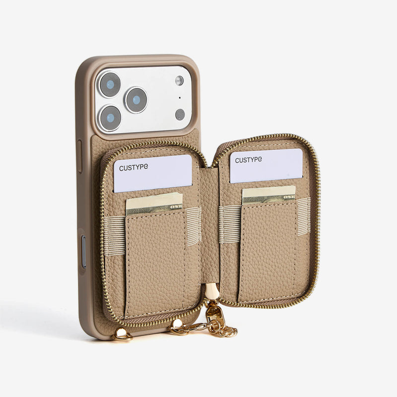 taupe magsafe compatible phone case