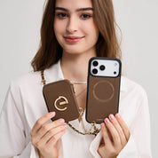 Allure Chain Series- Lanyard Magnetic Wallet Phone Case with Finger Holder - iPhone 13 Pro