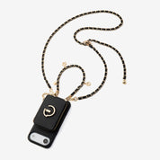 Allure Chain Series- Lanyard Magnetic Wallet Phone Case with Finger Holder