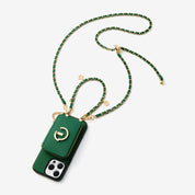 Allure Chain Series- Lanyard Magnetic Wallet Phone Case with Finger Holder