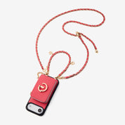 Allure Chain Series- Lanyard Magnetic Wallet Phone Case with Finger Holder