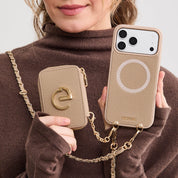 Allure Chain Series- Lanyard Magnetic Wallet Phone Case with Finger Holder - iPhone 17 Pro Max