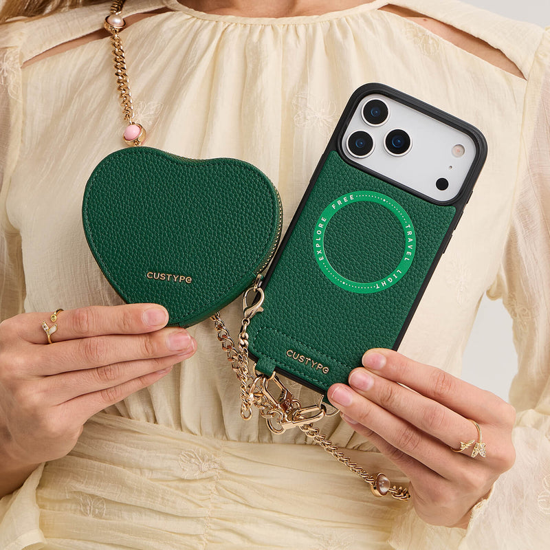 ハートメイトキット - マグネット式ウォレット付きiPhoneケース用ストラップ