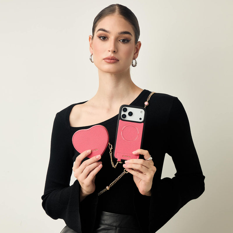 ハートメイトキット - マグネット式ウォレット付きiPhoneケース用ストラップ