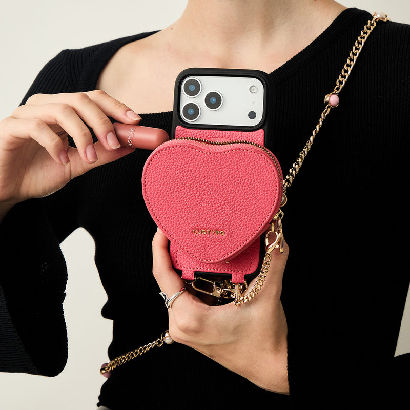 ハートメイトキット - マグネット式ウォレット付きiPhoneケース用ストラップ