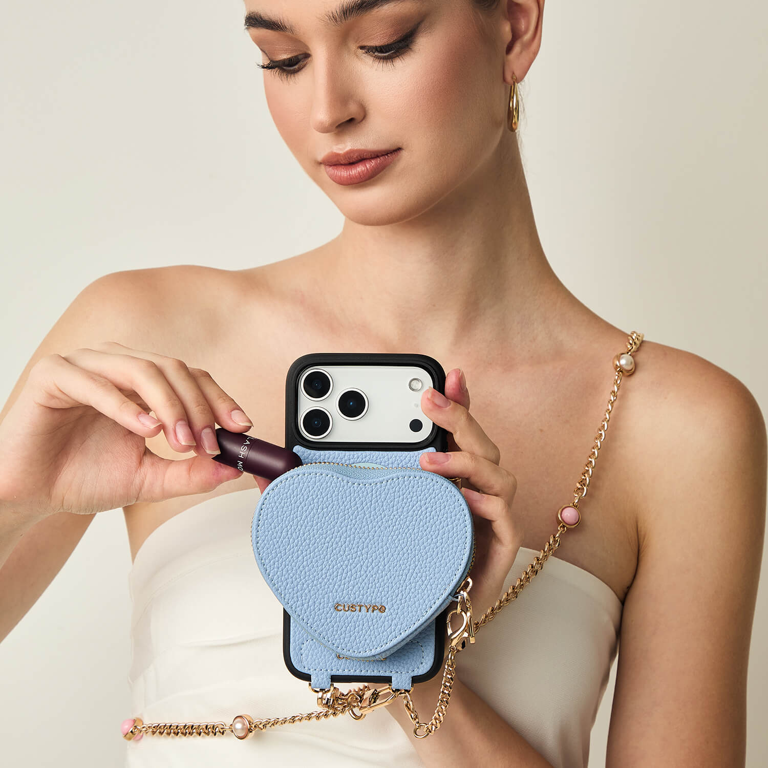 ハートメイトキット - マグネット式ウォレット付きiPhoneケース用ストラップ