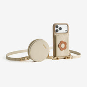 ブルームパル - レザークロスボディスマホケース（スリムウォレット付き）