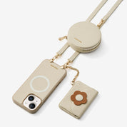 ブルームパル - レザークロスボディスマホケース（スリムウォレット付き）