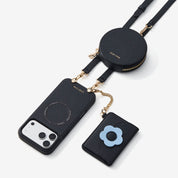 ブルームパル - レザークロスボディスマホケース（スリムウォレット付き）