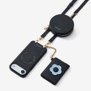 ブルームパル - レザークロスボディスマホケース（スリムウォレット付き）