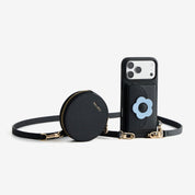 ブルームパル - レザークロスボディスマホケース（スリムウォレット付き）