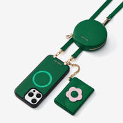 ブルームパル - レザークロスボディスマホケース（スリムウォレット付き）