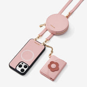 ブルームパル - レザークロスボディスマホケース（スリムウォレット付き）