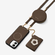 ブルームパル - レザークロスボディスマホケース（スリムウォレット付き）